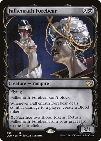 {R} Falkenrath Forebear (Showcase Fang Frame) [Innistrad: Crimson Vow][VOW 291]