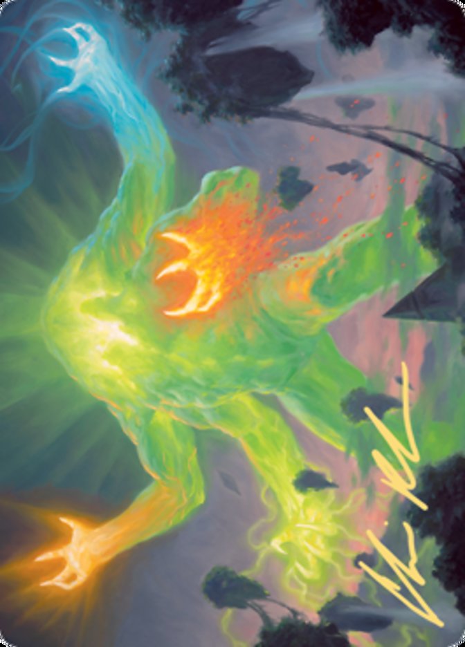 {A} Omnath, Locus of Creation Art Card (Gold-Stamped Signature) [Zendikar Rising Art Series][AZNR 078]
