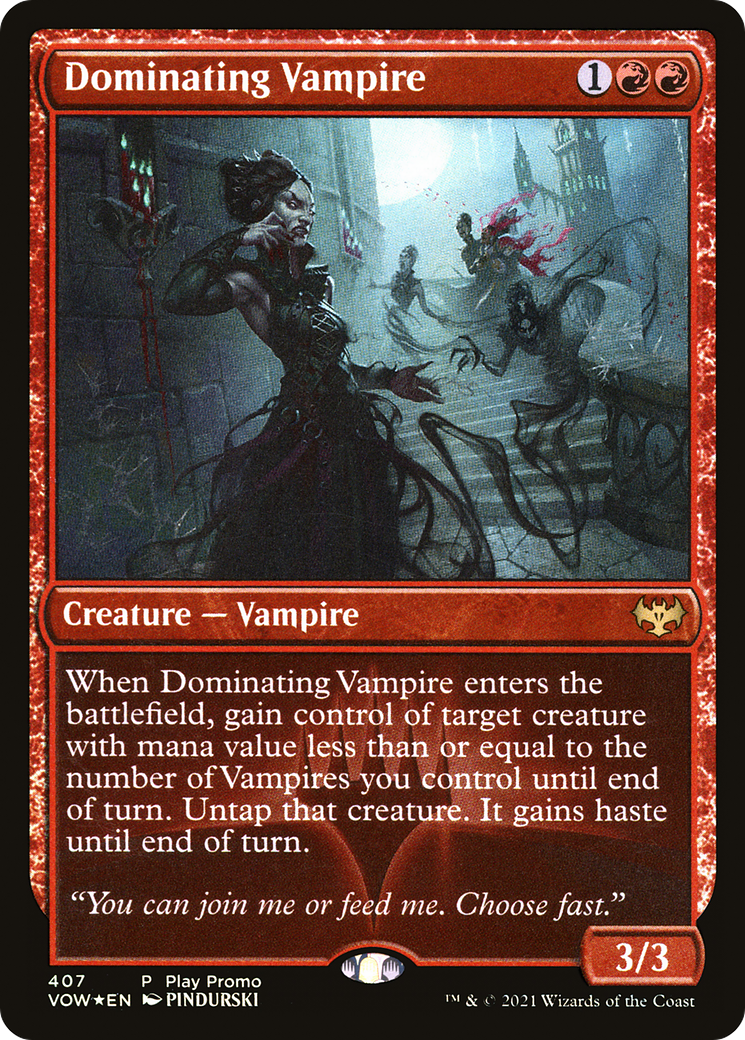 {R} Dominating Vampire (Play Promo) [Innistrad: Crimson Vow][PA VOW 407]
