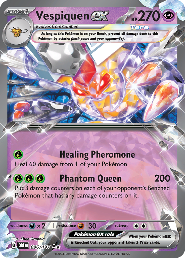 Vespiquen ex 96 - SV03 Obsidian Flames Holofoil