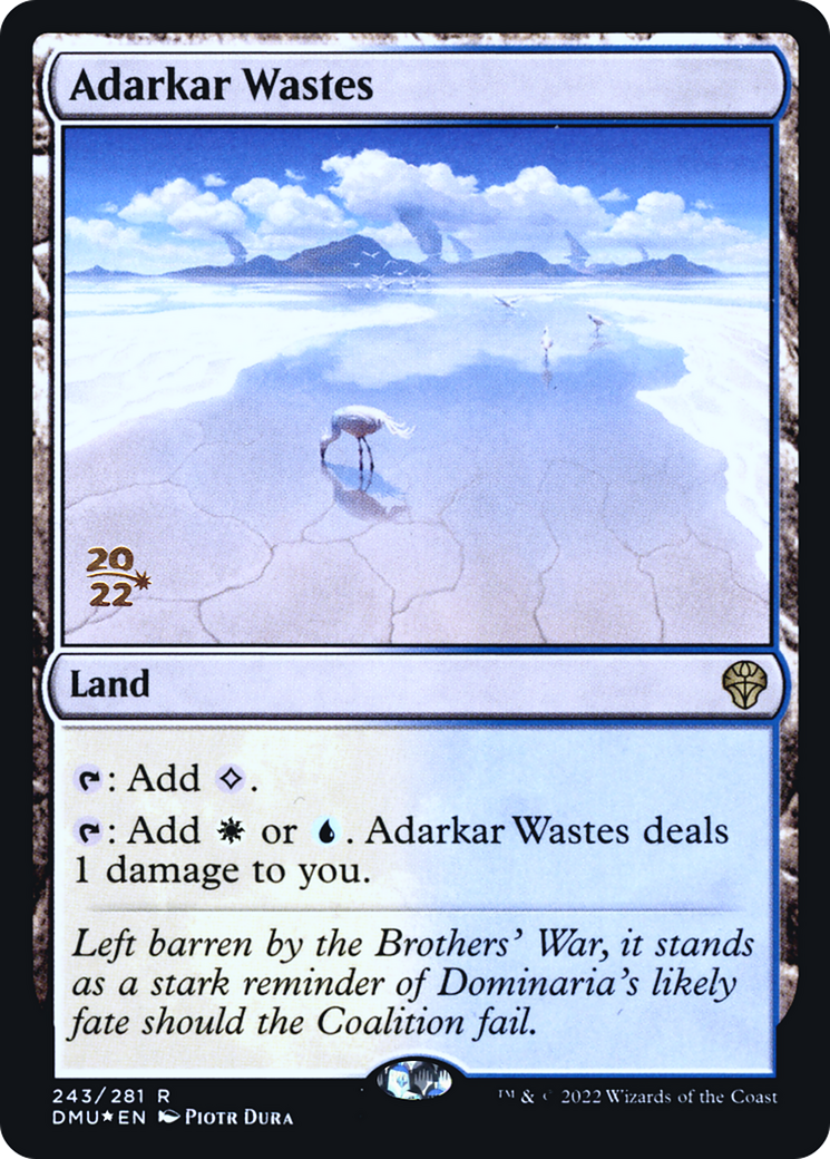 {R} Adarkar Wastes [Dominaria United Prerelease Promos][PR DMU 243]
