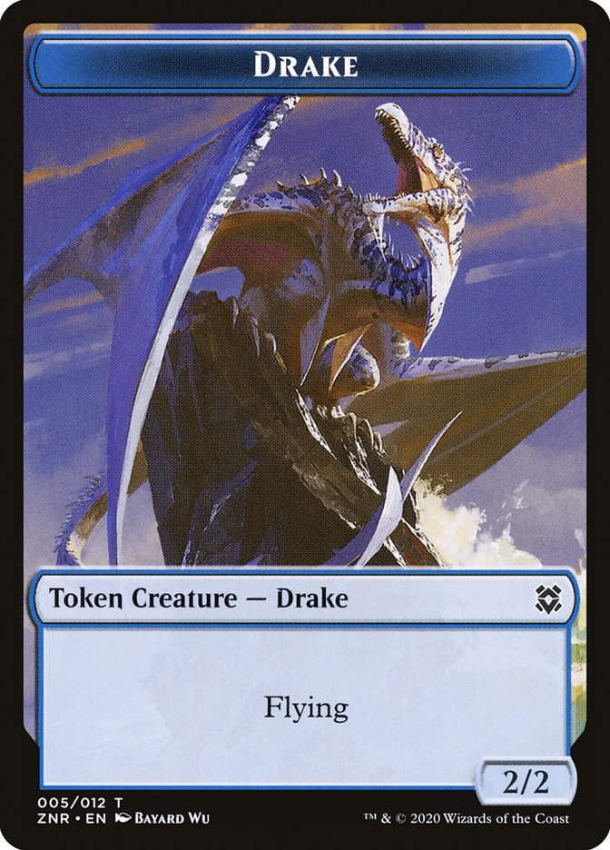 {T} Copy // Drake Double-sided Token [Zendikar Rising Tokens][TZNR 012]