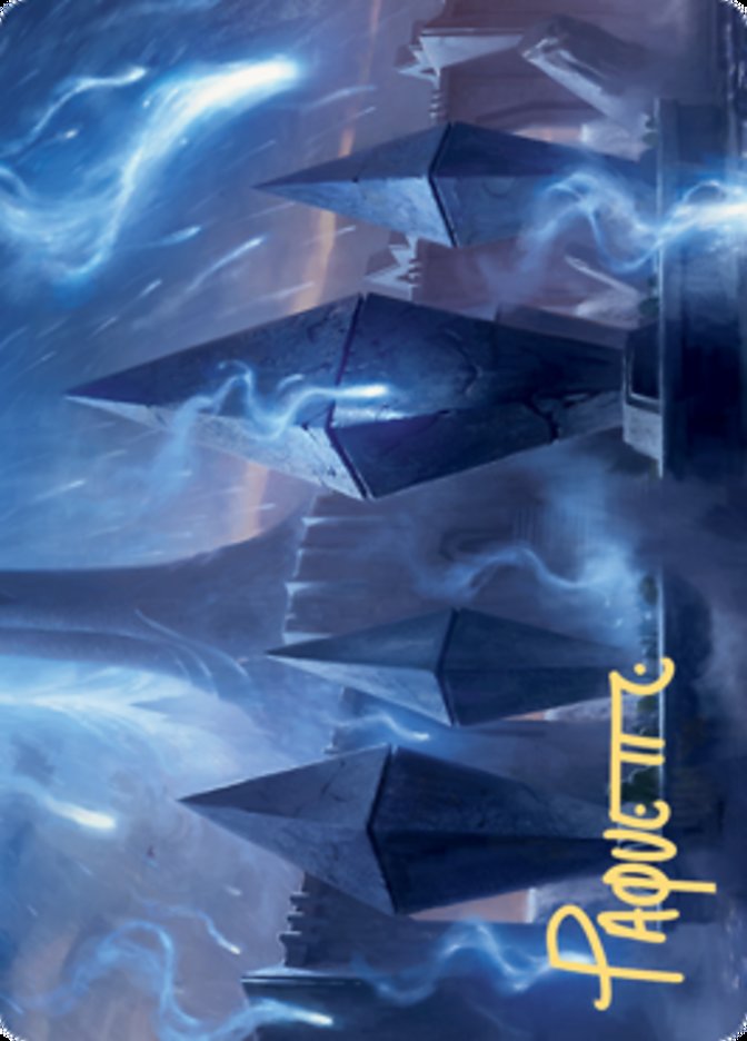 {A} Sea Gate Restoration Art Card (Gold-Stamped Signature) [Zendikar Rising Art Series][AZNR 049]