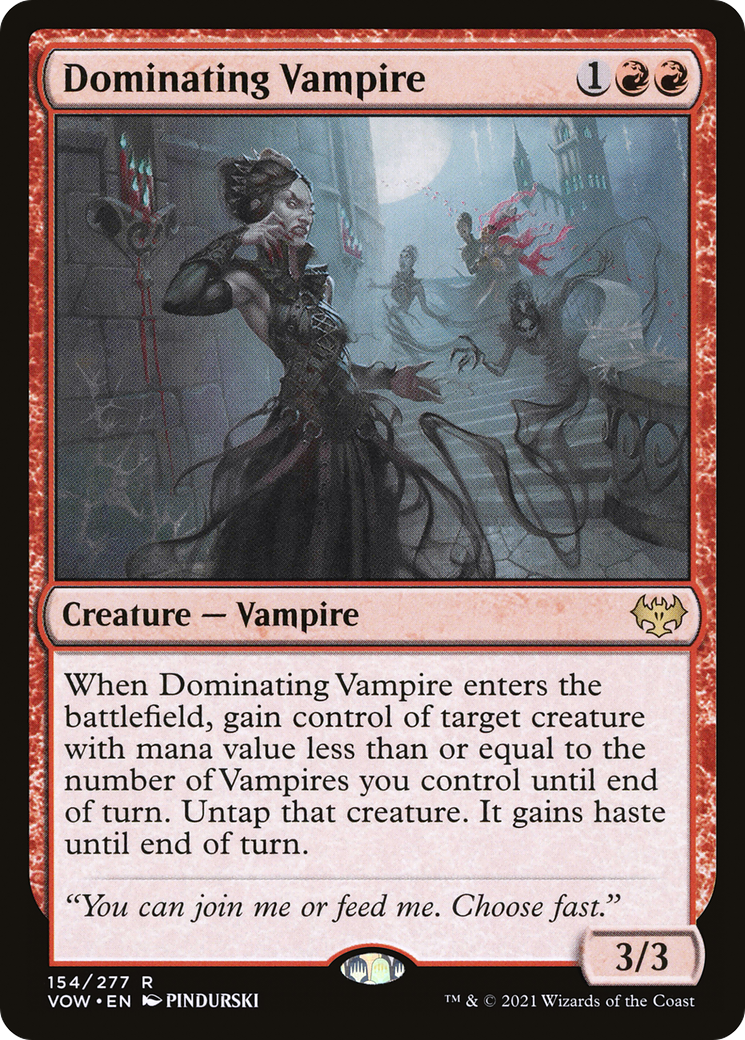 {R} Dominating Vampire [Innistrad: Crimson Vow][VOW 154]