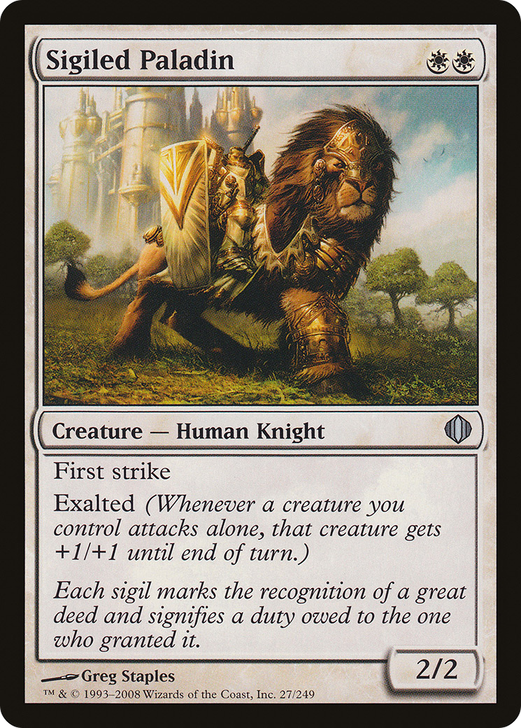 {C} Sigiled Paladin [Shards of Alara][ALA 027]