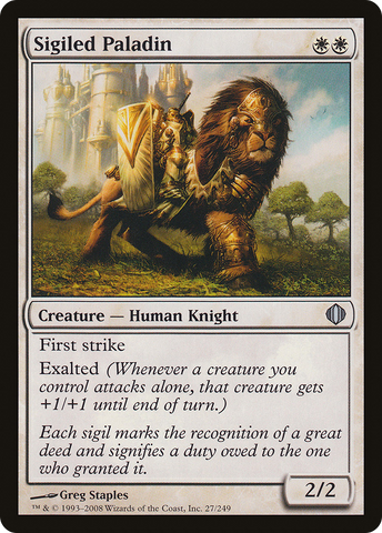 {C} Sigiled Paladin [Shards of Alara][ALA 027]