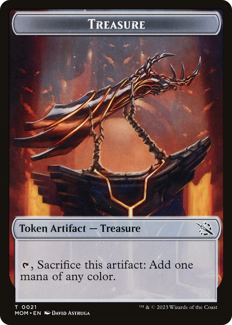 {T} Treasure (21) // Zombie Double-Sided Token [March of the Machine Tokens][TMOM 21//5]