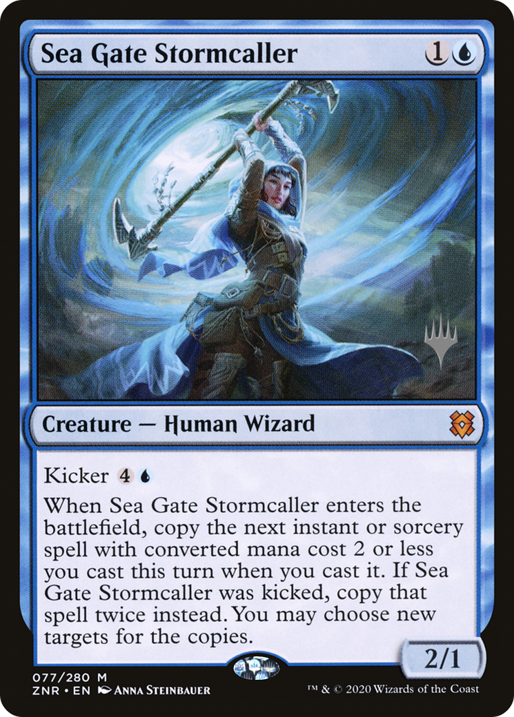 {R} Sea Gate Stormcaller (Promo Pack) [Zendikar Rising Promos][PP ZNR 077]