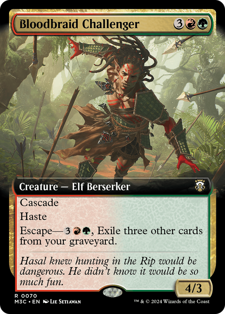 {R} Bloodbraid Challenger (Extended Art) [Modern Horizons 3 Commander][M3C 070]
