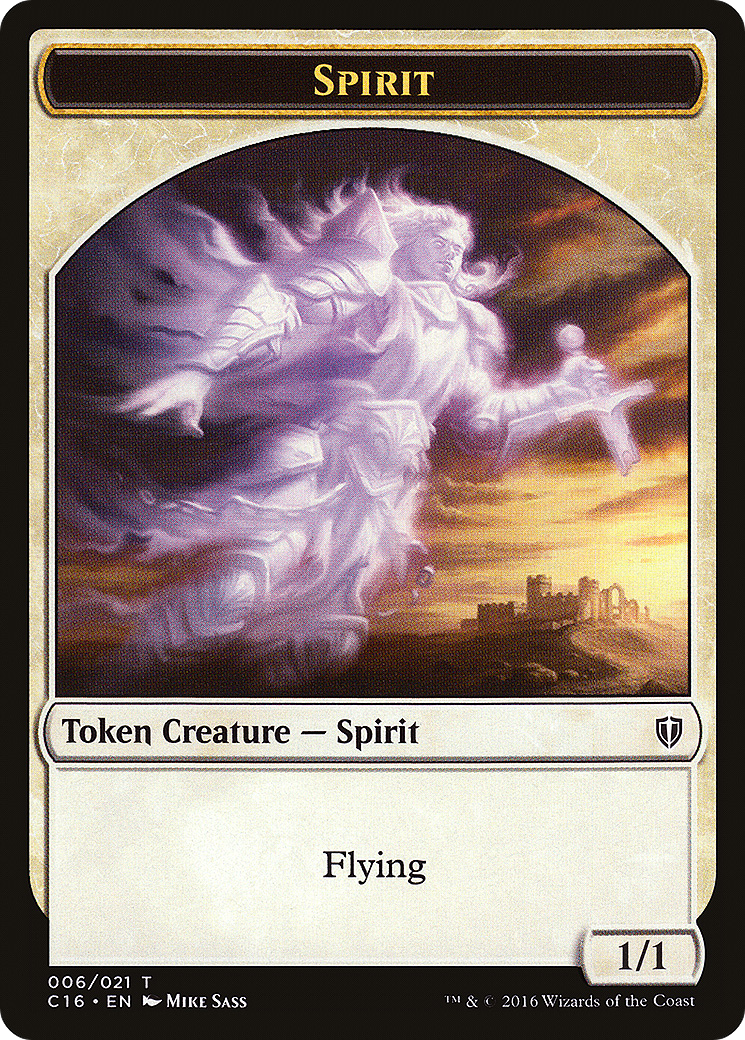 {T} Spirit Token (006/021) [Commander 2016 Tokens][TC16 006]