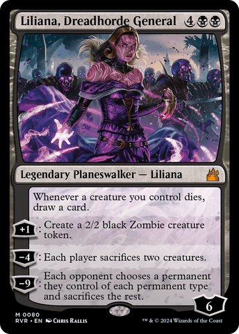 {R} Liliana, Dreadhorde General [Ravnica Remastered][RVR 080]