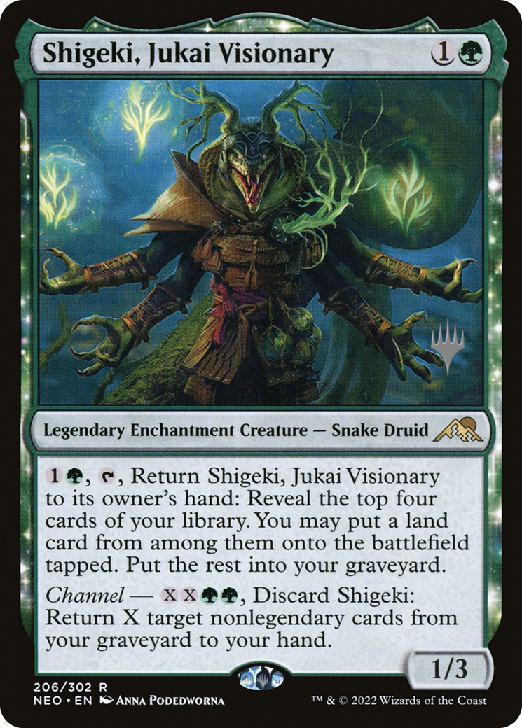 {R} Shigeki, Jukai Visionary (Promo Pack) [Kamigawa: Neon Dynasty Promos][PP NEO 206]