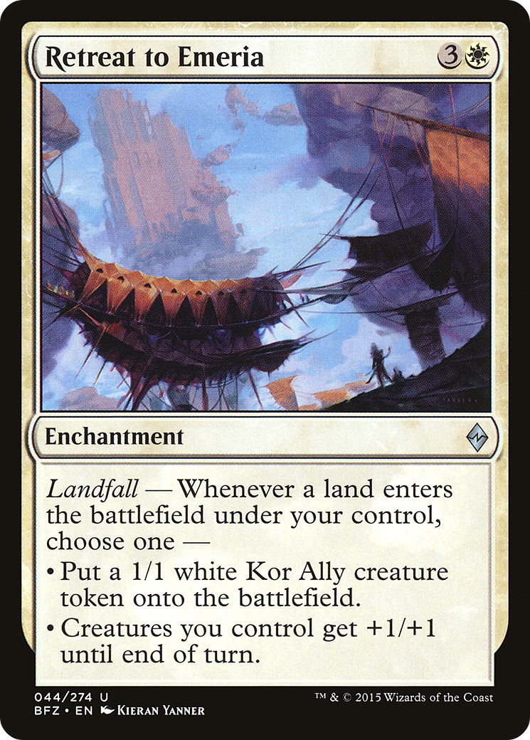 {C} Retreat to Emeria [Battle for Zendikar][BFZ 044] - Misty Mountain Games