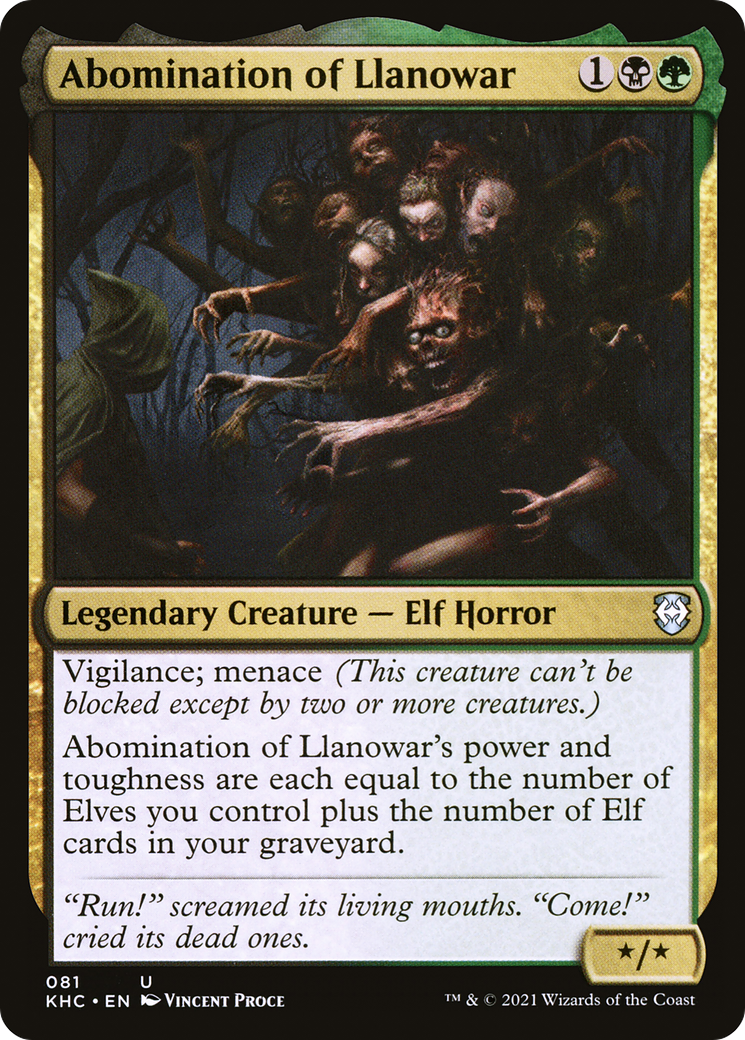 {C} Abomination of Llanowar [Kaldheim Commander][KHC 081]