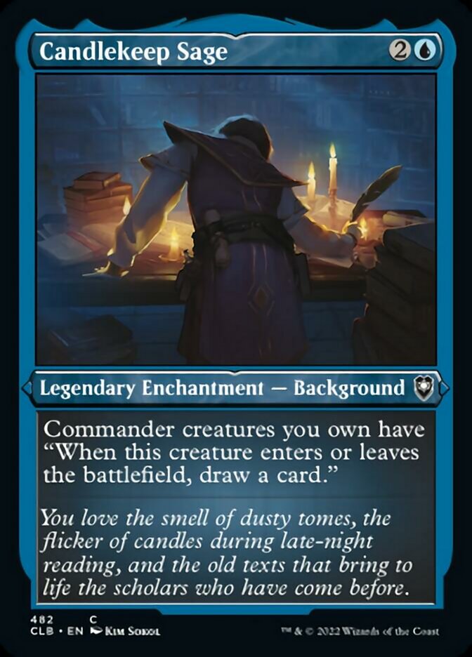 {C} Candlekeep Sage (Foil Etched) [Commander Legends: Battle for Baldur's Gate][CLB 482]