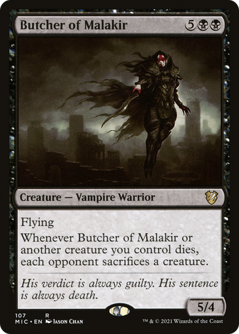 {R} Butcher of Malakir [Innistrad: Midnight Hunt Commander][MIC 107]