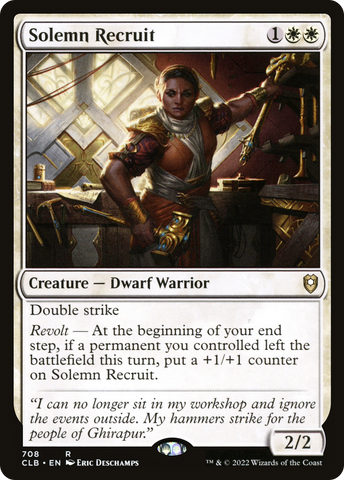 {R} Solemn Recruit [Commander Legends: Battle for Baldur's Gate][CLB 708]