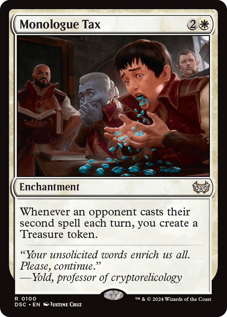 {R} Monologue Tax [Duskmourn: House of Horror Commander][DSC 100]
