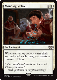 {R} Monologue Tax [Duskmourn: House of Horror Commander][DSC 100]