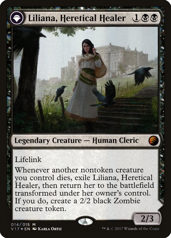 {R} Liliana, Heretical Healer // Liliana, Defiant Necromancer [From the Vault: Transform][V17 014]