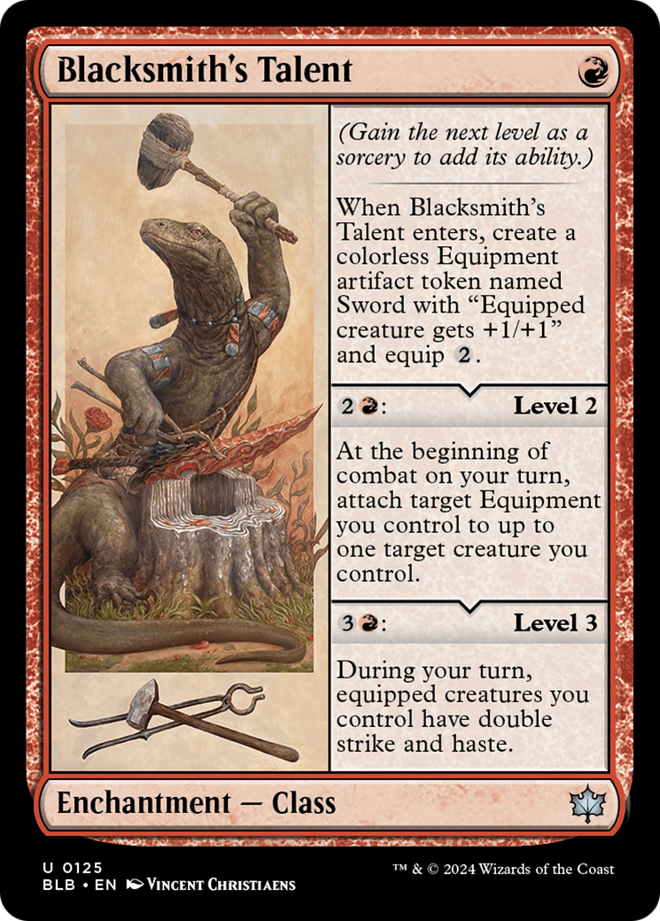 {@C} Blacksmith's Talent [Bloomburrow][BLB 125]