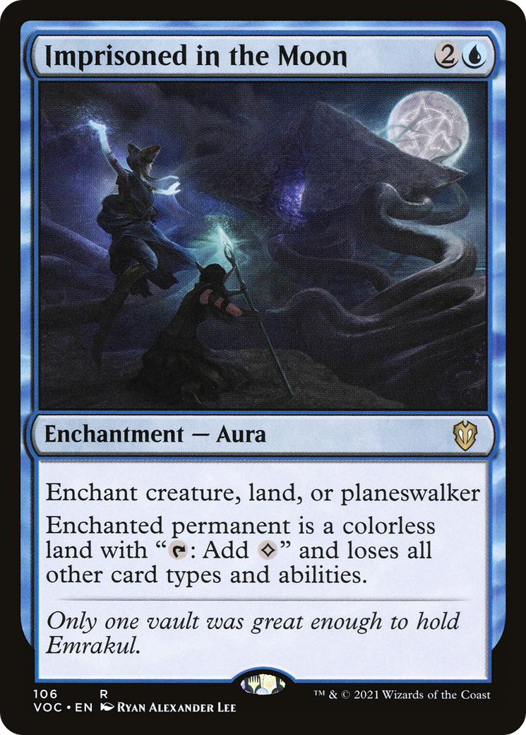{R} Imprisoned in the Moon [Innistrad: Crimson Vow Commander][VOC 106]