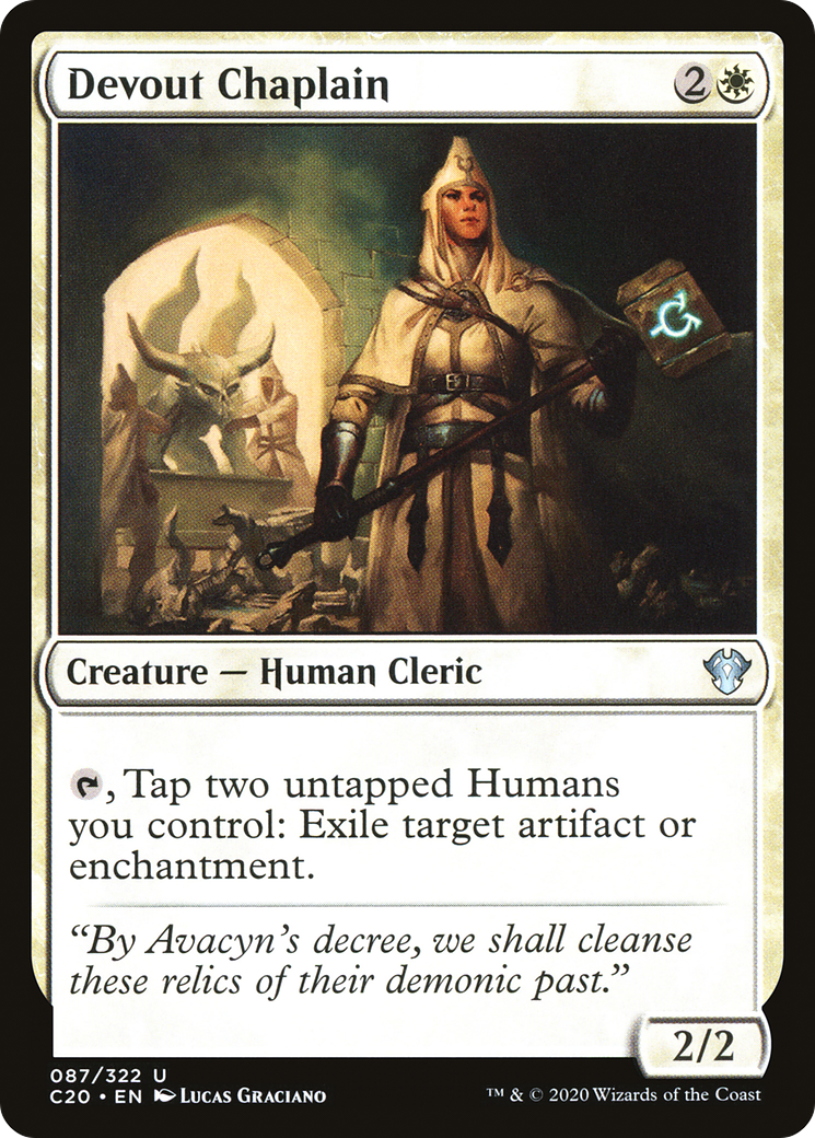 {C} Devout Chaplain [Commander 2020][C20 087]