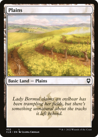 {B}[CLB 452] Plains (452) [Commander Legends: Battle for Baldur's Gate]