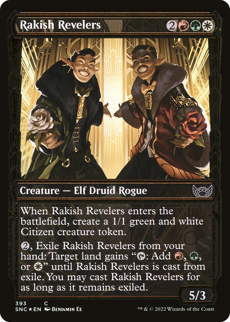 {C} Rakish Revelers (Showcase Golden Age Gilded Foil) [Streets of New Capenna][SNC 393]