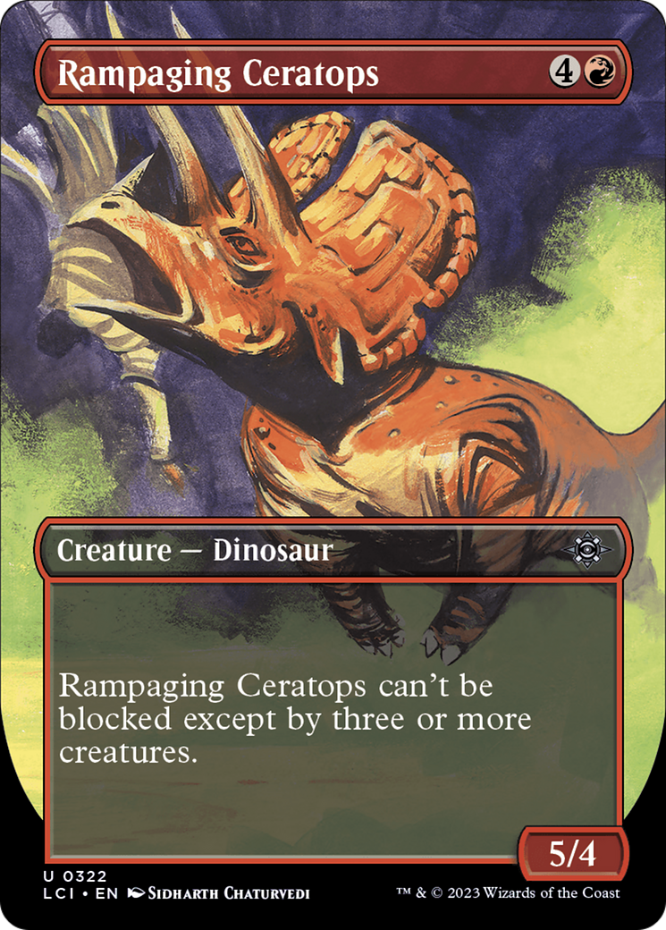 {@C} Rampaging Ceratops (Borderless) [The Lost Caverns of Ixalan][LCI 322]