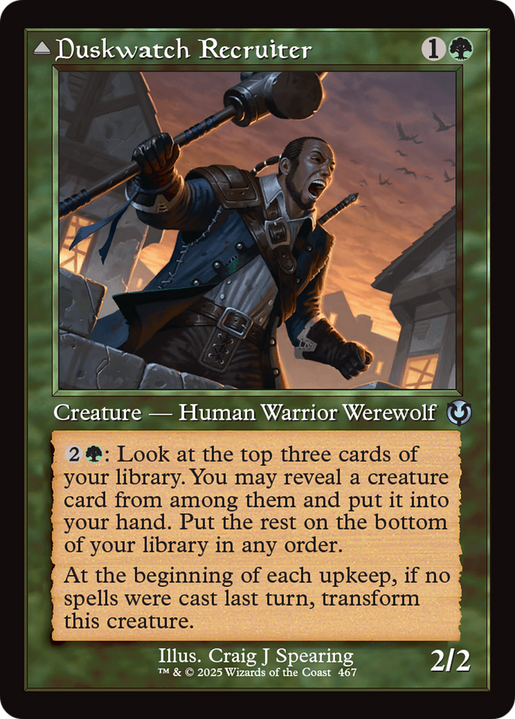 {C} Duskwatch Recruiter // Krallenhorde Howler (Retro Frame) [Innistrad Remastered][INR 467]