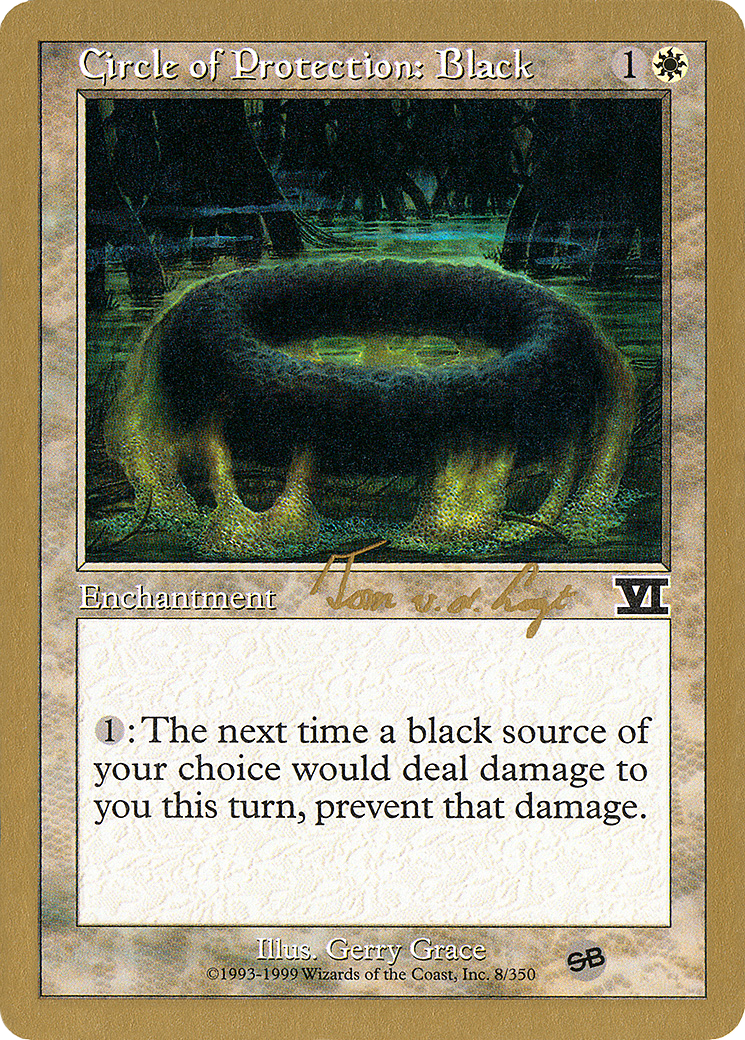 {C} Circle of Protection: Black (Tom van de Logt) (SB) [World Championship Decks 2000][GB WC00 TVDL8SB]