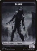 {T} Ob Nixilis, Reignited Emblem // Zombie (010) Double-sided Token [Commander 2019 Tokens][TC19 NULL]
