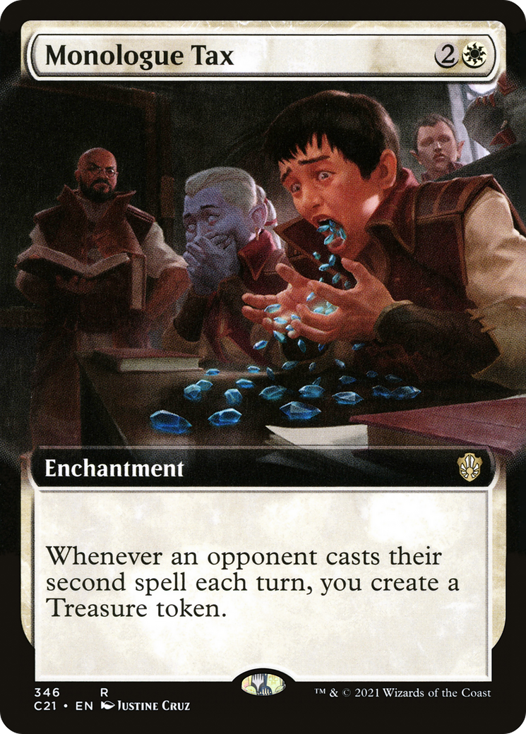 {R} Monologue Tax (Extended Art) [Commander 2021][C21 346]