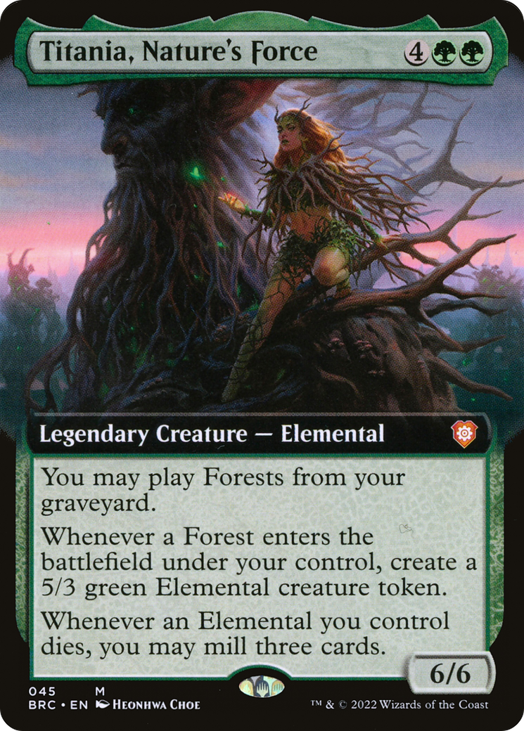 {R} Titania, Nature's Force (Extended Art) [The Brothers' War Commander][BRC 045]