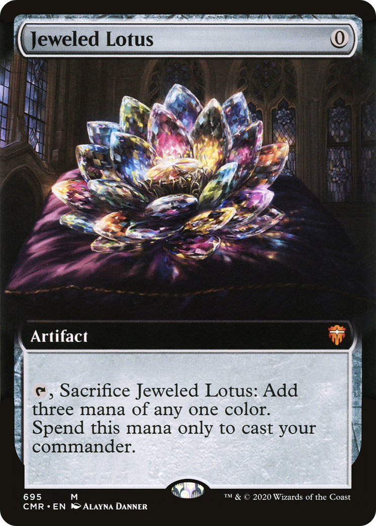 {R} Jeweled Lotus (Extended Art) [Commander Legends][CMR 695]