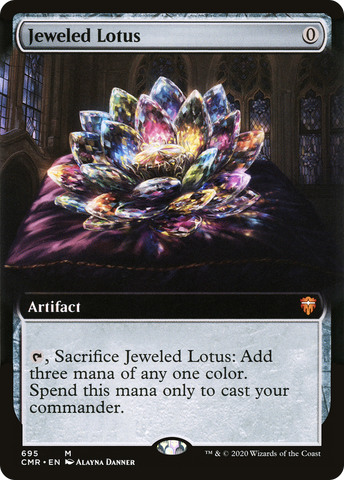 {R} Jeweled Lotus (Extended Art) [Commander Legends][CMR 695]