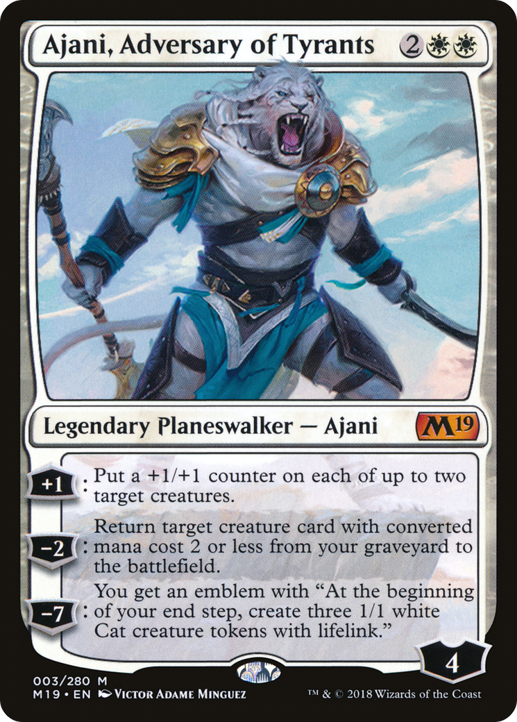 {R} Ajani, Adversary of Tyrants [Core Set 2019][M19 003] - Misty Mountain Games