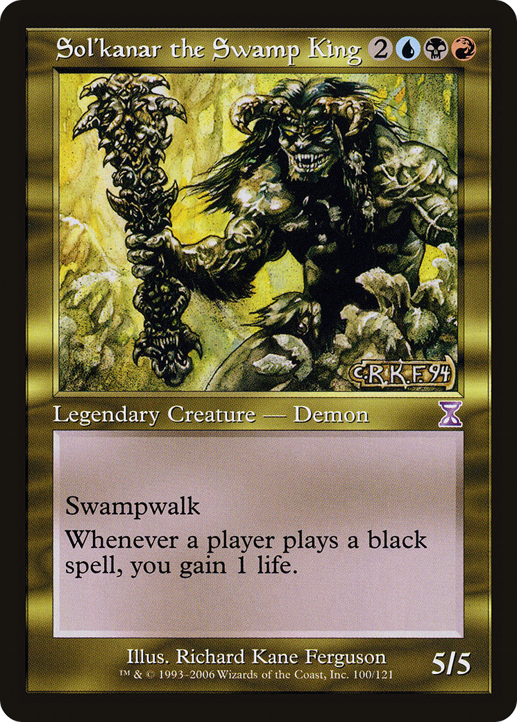{R} Sol'kanar the Swamp King [Time Spiral Timeshifted][TSB 100]