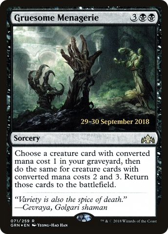 {R} Gruesome Menagerie [Guilds of Ravnica Prerelease Promos][PR GRN 071]