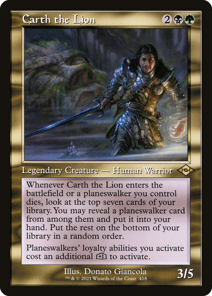 {R} Carth the Lion (Retro Frame) [Modern Horizons 2] [MH2 418]