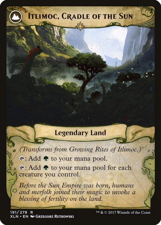 {R} Growing Rites of Itlimoc // Itlimoc, Cradle of the Sun [Ixalan][XLN 191]