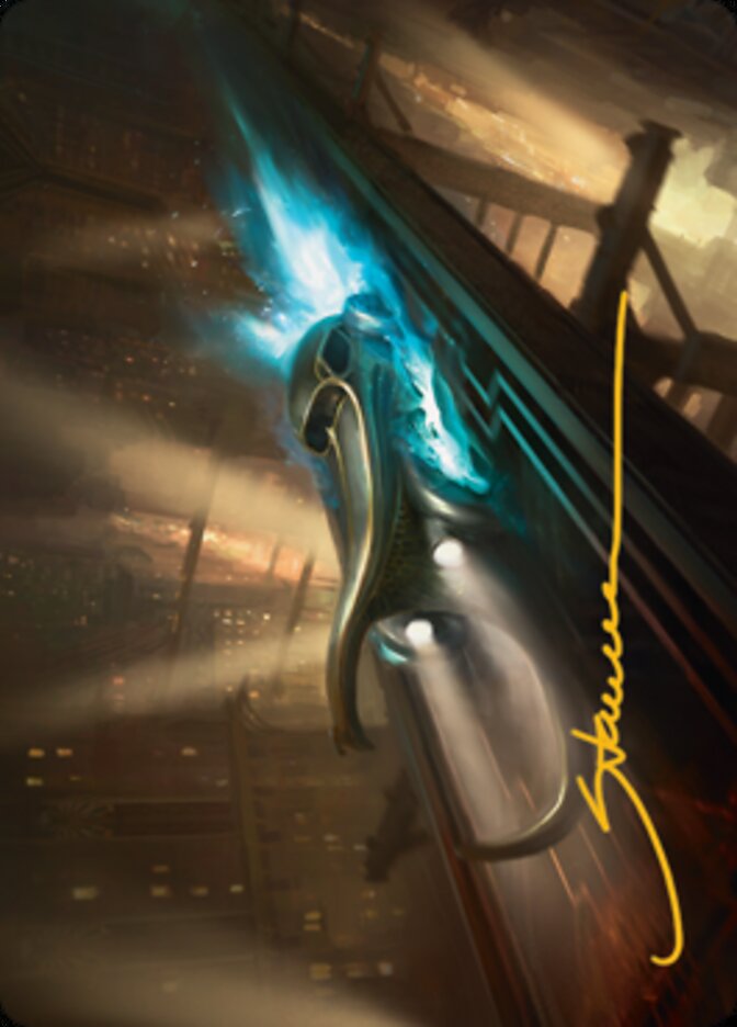 {A} Run Out of Town Art Card (Gold-Stamped Signature) [Streets of New Capenna Art Series][GS ASNC 013]