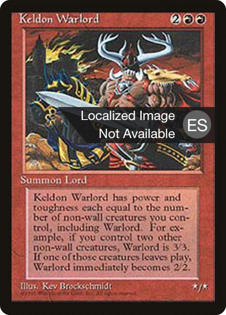 {F} Keldon Warlord [Fourth Edition (Foreign Black Border)][FBB 4ED 207]