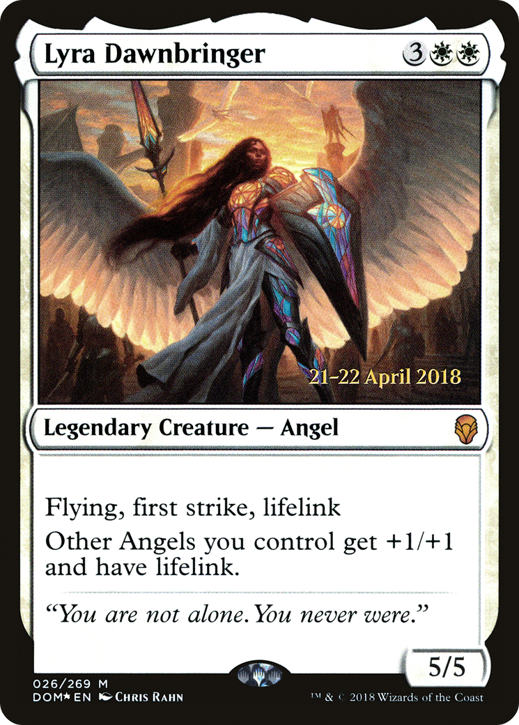 {R} Lyra Dawnbringer [Dominaria Prerelease Promos][PR DOM 026]
