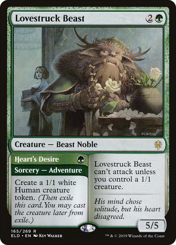 {R} Lovestruck Beast // Heart's Desire [Throne of Eldraine][ELD 165]