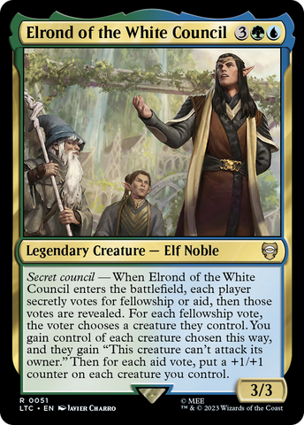 {R} Elrond of the White Council [The Lord of the Rings: Tales of Middle-Earth Commander][LTC 051]