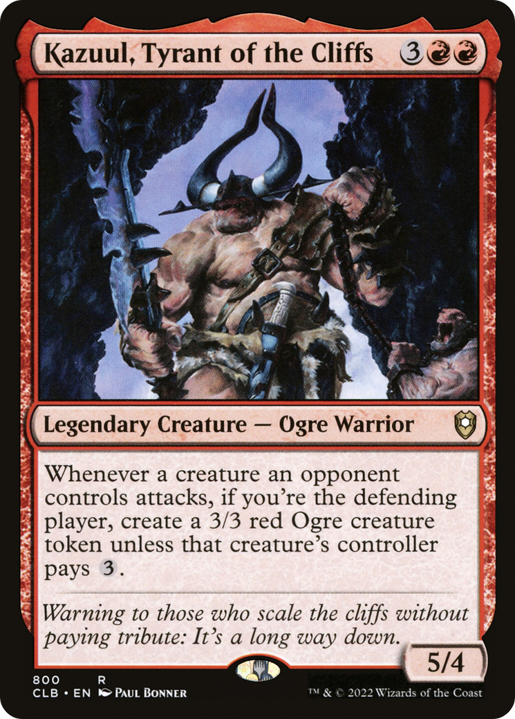{R} Kazuul, Tyrant of the Cliffs [Commander Legends: Battle for Baldur's Gate][CLB 800]