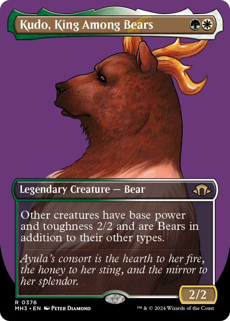 {R} Kudo, King Among Bears (Borderless) [Modern Horizons 3][MH3 376]