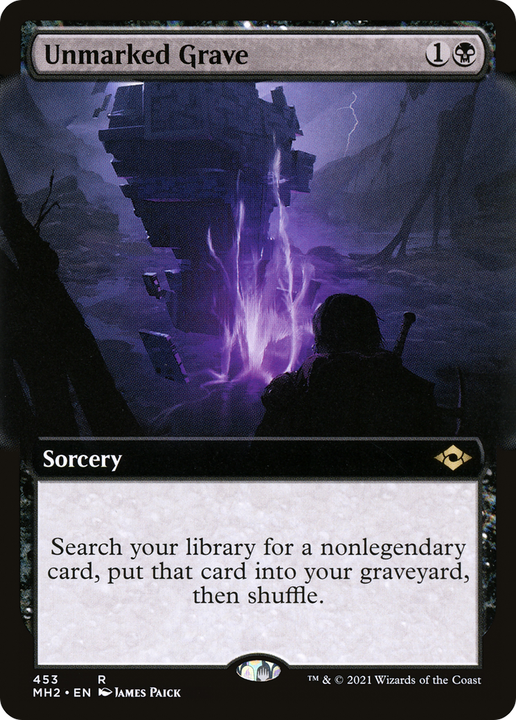 {R} Unmarked Grave (Extended Art): (Extended Art) [Modern Horizons 2] [MH2 453]